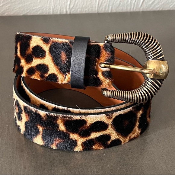 Accessories - Maison Boinet Belt Calf Hair Leather Leopard Cheetah Made in France 34” - 38”